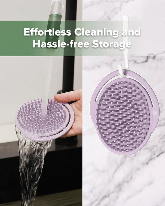 Haakaa Silicone Bath Brush-Hypoallergenic & Super Soft Bristles-Lavender