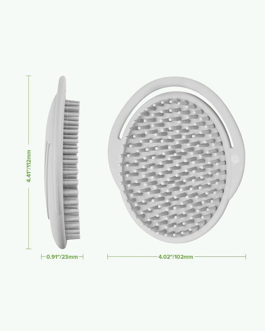 Haakaa Silicone Bath Brush-Hypoallergenic & Super Soft Bristles-Slate Grey