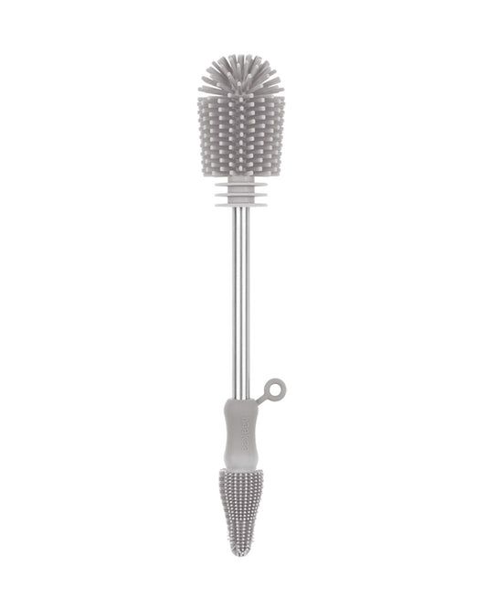 Haakaa Double Ended Silicone Bottle & Nipple Cleaning Brush-Easy-grip & Non-slip Handles-BPA & PVC Free-Grey