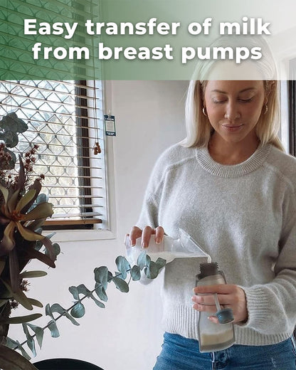 Haakaa On-The-Go Express & Collect Travel Pack-Silicone Breast Pump & Feeding Set-Dishwasher & Freezer Safe-Pack of 4