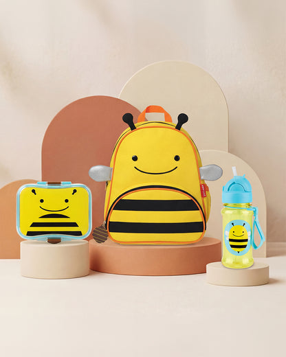 Skiphop School Essentials Kit-Lunch Box(700ml)-Tritan Straw Sipper(355ml)-Bagpack-Bee-3Y+