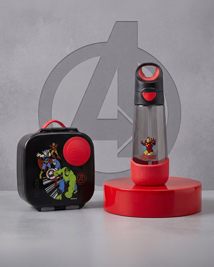 b.box School Essentials Kit-Mini Lunch Box(1000ml)-Tritan Straw Sipper(650ml)-Avengers-3Y+