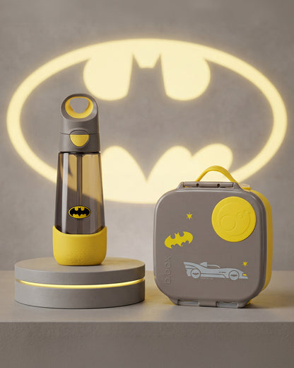 b.box School Essentials Kit-Mini Lunch Box(1000ml)-Tritan Straw Sipper(650ml)-Batman-3Y+