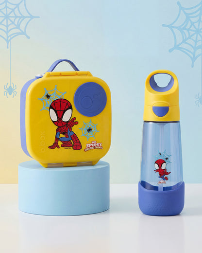 b.box School Essentials Kit-Mini Lunch Box(1000ml)-Tritan Straw Sipper(650ml)-Spidey-3Y+