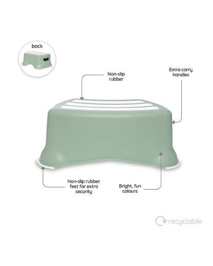My Carry Potty Sage Green My Little Potty Seat with Step Stool-15M+