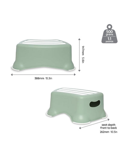 My Carry Potty Sage Green My Little Step Stool-With Anti Skid Base-Non Slip Top & Extra Carry Handles-15M+