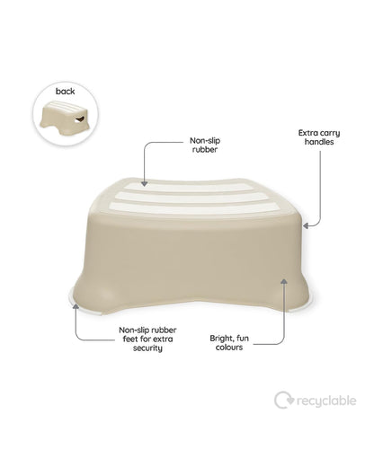 My Carry Potty Natural My Little Step Stool-With Anti Skid Base-Non Slip Top & Extra Carry Handles-15M+
