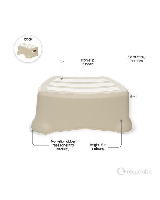 My Carry Potty Natural My Little Step Stool-With Anti Skid Base-Non Slip Top & Extra Carry Handles-15M+