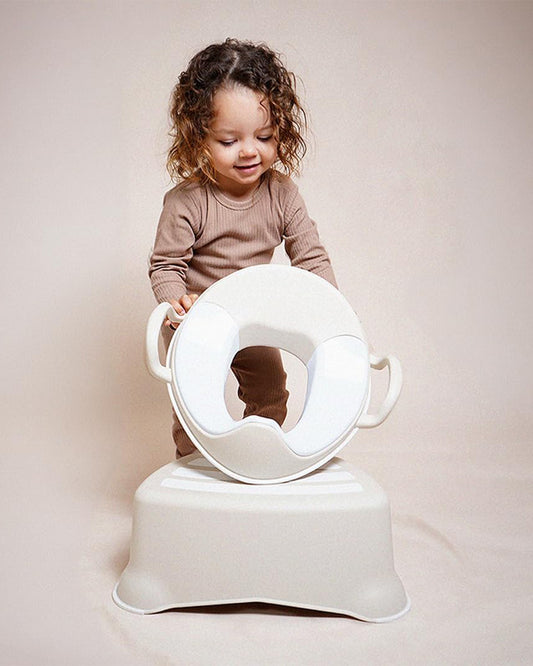 My Carry Potty Natural My Little Step Stool-With Anti Skid Base-Non Slip Top & Extra Carry Handles-15M+