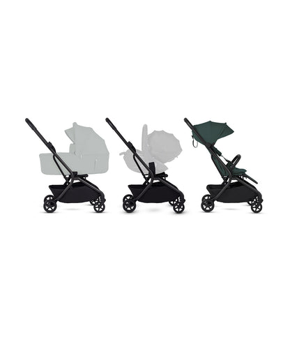 Silver Cross Nia-World's First & Only Cabin Approved Stroller in Both Stroller & Carry Cot Mode-One Hand Fold-Flat Reclining Seat-Travel System Compatible-2 Years Warranty-For 0 to 4Y (Upto 22 kg)-Conifer