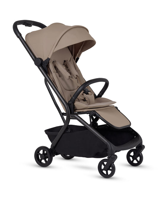 Silver Cross Nia-World's First & Only Cabin Approved Stroller in Both Stroller & Carry Cot Mode-One Hand Fold-Flat Reclining Seat-Travel System Compatible-2 Years Warranty-For 0 to 4Y (Upto 22 kg)-Champagne