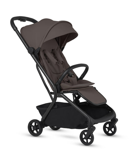 Silver Cross Nia-World's First & Only Cabin Approved Stroller in Both Stroller & Carry Cot Mode-One Hand Fold-Flat Reclining Seat-Travel System Compatible-2 Years Warranty-For 0 to 4Y (Upto 22 kg)-Chocolate