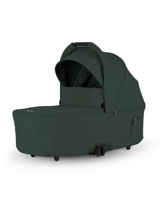 Silver Cross Nia-World's First & Only Cabin Approved Carry Cot (When Attached To Stroller)-Folds With the Stroller-No Adapters Required-Extendable & UPF 50+ Canopy-For 0 to 6M (Upto 9 kg)-Conifer