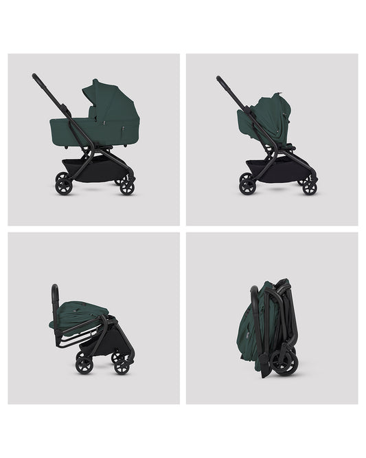 Silver Cross Nia-World's First & Only Cabin Approved Stroller & Carry Cot Travel System-Conifer