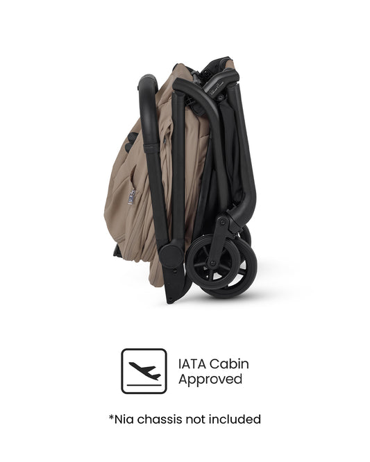 Silver Cross Nia-World's First & Only Cabin Approved Stroller & Carry Cot Travel System-Champagne