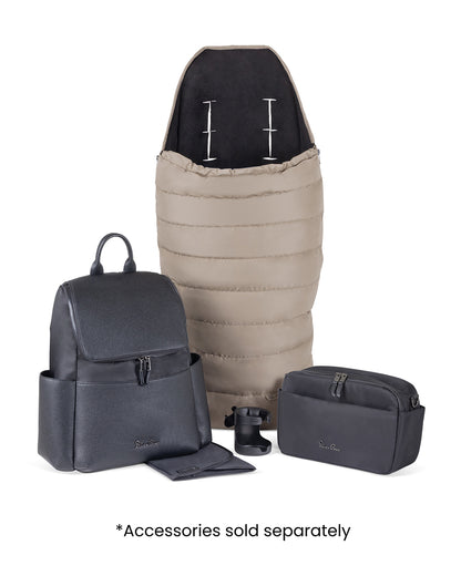 Silver Cross Nia-World's First & Only Cabin Approved Carry Cot (When Attached To Stroller)-Folds With the Stroller-No Adapters Required-Extendable & UPF 50+ Canopy-For 0 to 6M (Upto 9 kg)-Champagne