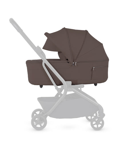Silver Cross Nia-World's First & Only Cabin Approved Carry Cot (When Attached To Stroller)-Folds With the Stroller-No Adapters Required-Extendable & UPF 50+ Canopy-For 0 to 6M (Upto 9 kg)-Chocolate
