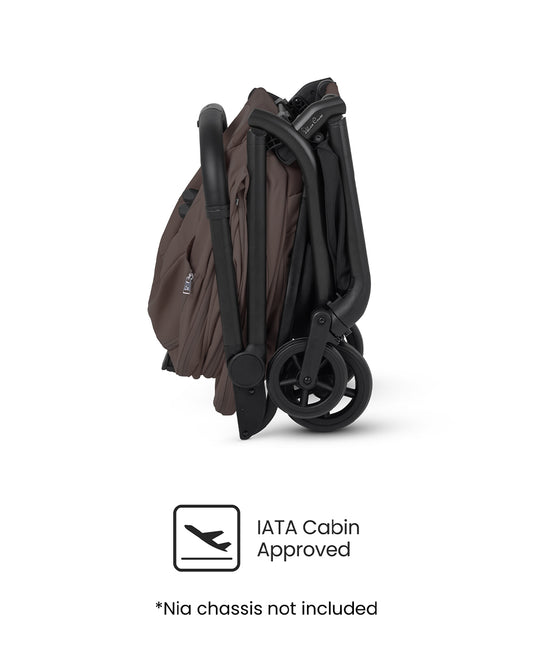 Silver Cross Nia-World's First & Only Cabin Approved Stroller & Carry Cot Travel System-Chocolate