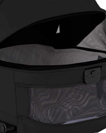 Silver Cross Nia-World's First & Only Cabin Approved Carry Cot (When Attached To Stroller)-Folds With the Stroller-No Adapters Required-Extendable & UPF 50+ Canopy-For 0 to 6M (Upto 9 kg)-Onyx