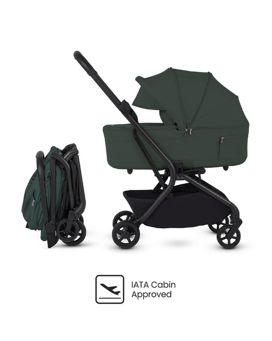 Silver Cross Nia-World's First & Only Cabin Approved Stroller & Carry Cot Travel System-Conifer