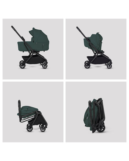 Silver Cross Nia-World's First & Only Cabin Approved Stroller & Carry Cot Travel System-Conifer