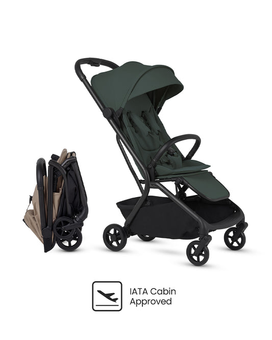Silver Cross Nia-World's First & Only Cabin Approved Stroller & Carry Cot Travel System-Conifer