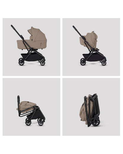 Silver Cross Nia-World's First & Only Cabin Approved Stroller & Carry Cot Travel System-Champagne