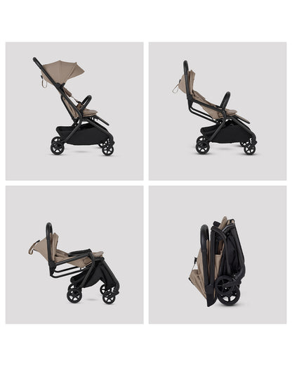 Silver Cross Nia-World's First & Only Cabin Approved Stroller & Carry Cot Travel System-Champagne