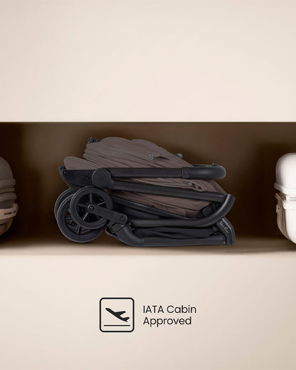 Silver Cross Nia-World's First & Only Cabin Approved Stroller & Carry Cot Travel System-Chocolate