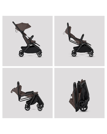 Silver Cross Nia-World's First & Only Cabin Approved Stroller & Carry Cot Travel System-Chocolate