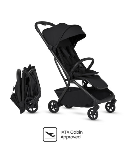 Silver Cross Nia-World's First & Only Cabin Approved Stroller & Carry Cot Travel System-Onyx