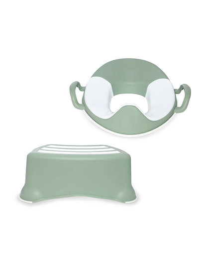 My Carry Potty Sage Green My Little Potty Seat with Step Stool-15M+