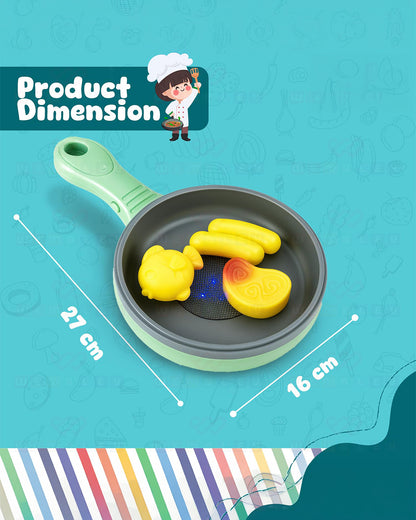 Wembley Mini Chef's Corner Electric Pan-Pretend & Play Toy-With LED Light, Sizzle Sound & 3 Simulated Color Changing Foods-Encourage Imaginative Play-36M+