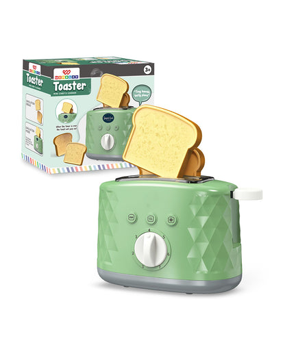 Wembley Mini Chef’s Corner Toaster-Pretend & Play Toy-with Timer & 2 Simulated Breads-Encourage Imaginative Play-36M+