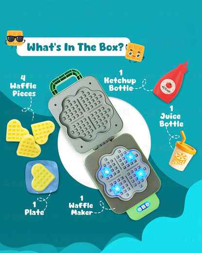 Wembley Mini Chef's Corner Waffle Maker-Pretend & Play Toy-with Light, Sound & Color Changing Waffles-Encourage Imaginative Play-36M+