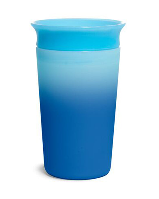 Munchkin Miracle 360 Degree Color Changing Cup-Blue-Auto Flow Stop-For Infants