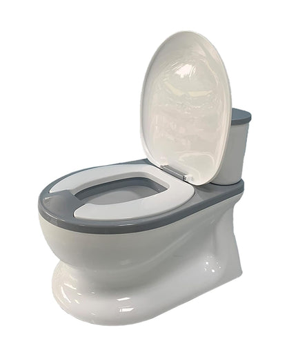 nuluv Baby Potty Seat-with Flush Sound Removable Bowl & Built-in Toilet Paper Holder-12M+-Grey