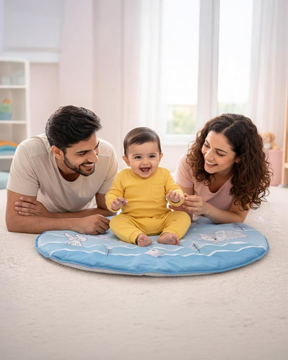 nuluv Moonlight Activity Playmat-With Mirror, Crinkle & Rattle-Soft & Breathable-2M+