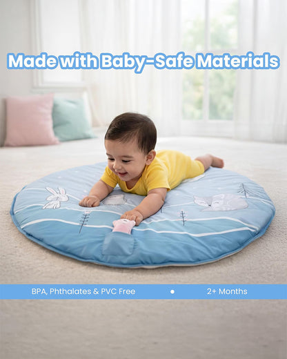 nuluv Moonlight Activity Playmat-With Mirror, Crinkle & Rattle-Soft & Breathable-2M+
