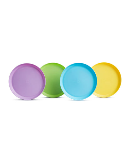 Munchkin Modern Plates-BPA Free-Pack of 4-Multicolor-For Feeding Infants