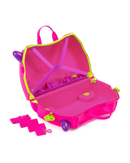Trunki Trixie Trolley Bag-Ride on Suitcase-With 18 Litres Capacity-With Tow & Carry Strap