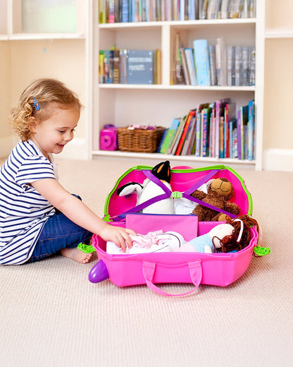 Trunki Trixie Trolley Bag-Ride on Suitcase-With 18 Litres Capacity-With Tow & Carry Strap