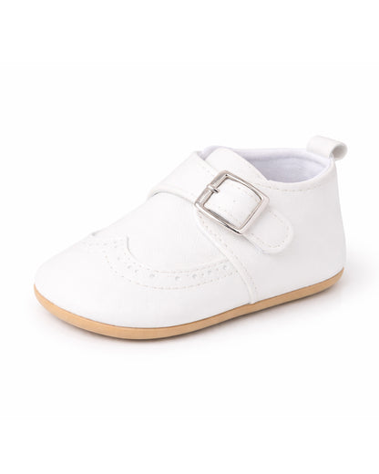 Baby Doe White Slip On Loafers-For Infants