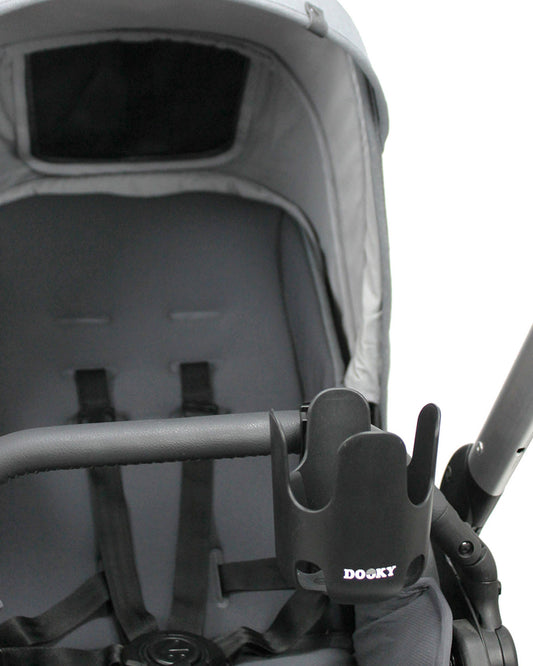 Dooky Universal Stroller Cup Holder-Easy To Attach-Adjustable Velcro Strap