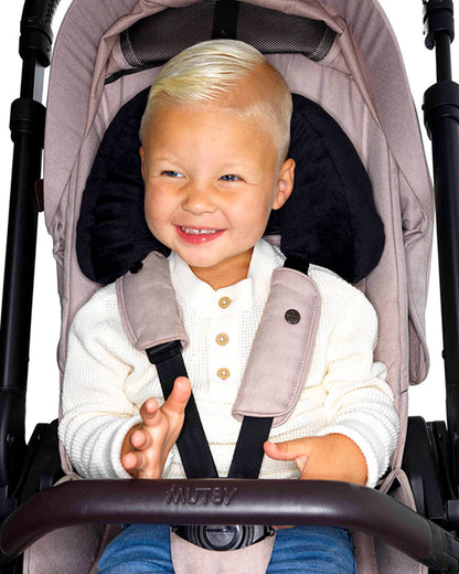 Dooky Stroller Pillow-Provides Optimal Head & Neck Support-Soft & Breathable Material-Anti Slip Bottom Keeps It Securely In Place-For 6 to 24M-Black
