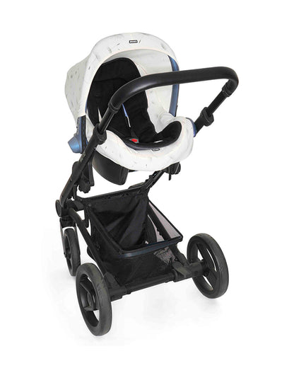 Dooky Stroller Seat Liner-Suitable For Strollers & Car Seats-Regulates Temperature (Cool In Summer & Warm In Winter)-Anti Slip Bottom Keeps It Securely In Place-Black