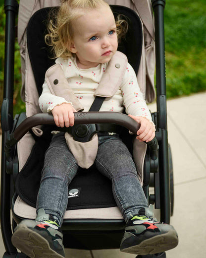 Dooky Stroller Seat Liner-Suitable For Strollers & Car Seats-Regulates Temperature (Cool In Summer & Warm In Winter)-Anti Slip Bottom Keeps It Securely In Place-Black