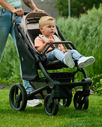 Dooky Stroller Seat Liner-Suitable For Strollers & Car Seats-Regulates Temperature (Cool In Summer & Warm In Winter)-Anti Slip Bottom Keeps It Securely In Place-Black