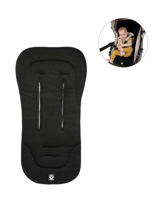 Dooky Stroller Seat Liner-Suitable For Strollers & Car Seats-Regulates Temperature (Cool In Summer & Warm In Winter)-Anti Slip Bottom Keeps It Securely In Place-Black