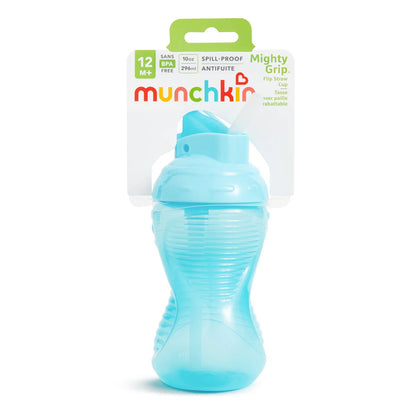 Munchkin Mighty Grip Flip Straw Sipper-296 ml-Anti Slip-Assorted Colors